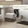 2er Set Katzenklo mit Deckel Schaufel Aktivkohlefilter - Produktbild-Vorschau 4