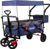 Bollerwagen Faltbar Handwagen Klappbar Gartenwagen mit Dach Produktbild-Vorschau 2