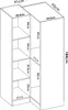 Kleiderschrank Elgon,  91x93h184 cm,  Eiche Produktbild-Vorschau 5