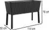 KETER Splendor Blumentopf 120 L 114 X 50 X 76 cm Graphit Produktbild-Vorschau 3