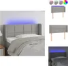 vidaXL LED Kopfteil Hellgrau 103x16x78/88 cm Stoff -  Kopf- Produktbild-Vorschau 1