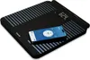 A digital body analysis scale with a smartphone placed on it. Produktbild-Vorschau