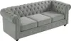 CHESTERFIELD 3- und 2-sitziges Sofa und Sessel - hellgrauer Produktbild-Vorschau 3
