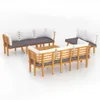 set da giardino da 8 pezzi con cuscini in legno massiccio Anteprima dell’immagine prodotto 1