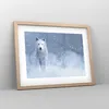 Gerahmtes Poster - Rahmen in heller Eiche - Weiß Wolf Produktbild-Vorschau 8