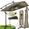 tillvex® Alu Sonnenschirm Rechteckig Ø 330 cm mit LED Solar Produktbild-Vorschau 1