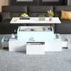 OKWISH Table Basse - Relevable avec 4 Tiroirs et Rangement Voir les images du produit 2