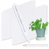 com-four® 200x plantlabels met potlood - zelfklevende Productafbeelding-voorbeeld 1