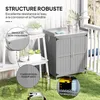 Outsunny Armoire de jardin en bois abri de jardin avec 2 Voir les images du produit 7
