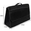 A black car trunk organizer with dimensions indicated. Náhled obrázku produktu