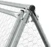 vidaXL Klatka dla kurczaków srebrna 400x105x91 cm Stal Podgląd zdjęcia produktu 7