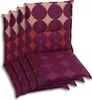A set of four chair cushions with a geometric circle pattern. Produktbild-Vorschau