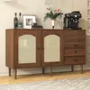 Drewniany kredens Fortuna Lai z 2 drzwiami i 3 szufladami - Podgląd zdjęcia produktu 3