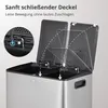Vidacharmy 2×20L Edelstahl-Mülleimer mit Pedal und Produktbild-Vorschau 5