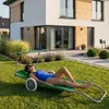 Chaise longue à roulettes avec toit Chaise longue pliante Voir les images du produit 2