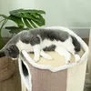 PawHut Arbre à chat en forme de tonneau, 3 niveaux, Voir les images du produit 9