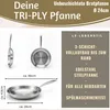 LS-LebenStil TRI-PLY Edelstahlpfanne Ø 24cm Unbeschichtet Produktbild-Vorschau 2