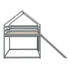 Hochbett mit Rutsche und Spielhaus-Funktion für 2 Kinder, Produktbild-Vorschau 10