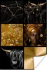 MuchoWow® Poster Collage - Gold - Tiere - Frau 20x30 cm - Produktbild-Vorschau 1
