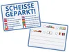 Scheisse Geparkt Notizblock 50 Blatt für Windschutzscheibe Produktbild-Vorschau 1