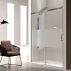 Duschwand mit Schiebetür GLASÉ chrom und Sichtschutz- Glas Produktbild-Vorschau 2