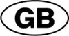 A black and white oval with the letters GB inside. Náhled obrázku produktu