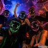 LED maska na Halloween, svietiaca s ovládačom - ružová Náhľad obrázku produktu 6