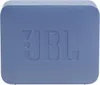 A close-up, front-facing view of a blue JBL speaker with the JBL logo embossed on its surface. Produktbild-Vorschau