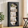 Bücherregal, 5-stöckig Standregal, 180 cm Regal, gewölbt, Produktbild-Vorschau 8