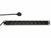 LogiLink 19" Steckdosenleiste 9-fach ohne Schalter schwarz Produktbild-Vorschau 1