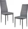 [en.casa] Zestaw 2 designerskich krzeseł Szare włoskie Podgląd zdjęcia produktu 1