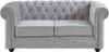 Couchgarnitur 3+2 - Samt - Hellgrau - CHESTERFIELD Produktbild-Vorschau 6