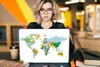 MuchoWow® Laptop Aufkleber Sticker Cover Weltkarte - Erde - Produktbild-Vorschau 5