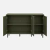 sweeek - Sideboard mit Holzdekor und Metall 3 Türen 120cm - Produktbild-Vorschau 3