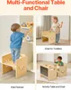 VEVOR Montessori súprava stola a stoličky (s tabuľou) z Náhľad obrázku produktu 6