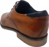 A close-up view of the side and heel of a brown leather shoe. Produktbild-Vorschau