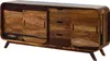 MASSIVMOEBEL24 Sideboard Sheesham 173x40x75 dunkelbraun Produktbild-Vorschau 1