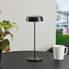 Lucande LED-Akkutischleuchte Tibia, schwarz, Alu, USB, IP54 Produktbild-Vorschau 3