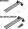 Edelstahl 3-armige Handtuchhalter Bad Schwenkbar 3-armige Produktbild-Vorschau 6