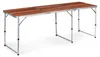 Tavolino da campeggio pieghevole, piano marrone, 180x60 cm, Anteprima dell’immagine prodotto 1