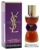 Yves Saint Laurent Manifesto Eau de Parfum mit violett-goldener Verpackung und elegant geschwungenem Flakon in Bernsteinoptik. Podgląd zdjęcia produktu