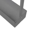 A close-up view of a gray metal drawer organizer with a textured bottom. Produktbild-Vorschau