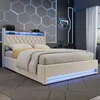 okwish 140×200 Polsterbett mit LED-Beleuchtung und USB, Produktbild-Vorschau 4