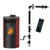 Vzduchové peletové kachle Flavia 9,5 kW Sannover Bordeaux + Náhľad obrázku produktu 1