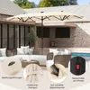 COSTWAY ombrellone doppio 400x200cm, ombrellone da giardino Anteprima dell’immagine prodotto 7