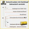200x Holzschrauben Spanplattenschrauben 5x60mm Schrauben Produktbild-Vorschau 2