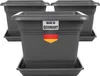 Tomatentopf eckig mit Untersetzer, Drainage, anthrazit, für Produktbild-Vorschau 1