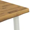 Möbel 60 x 55 x 75 cm Massivholz Akazie Weiß Rechtwinklig - Produktbild-Vorschau 5