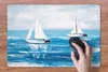 MuchoWow® Schreibtischunterlage Malerei - Ölfarbe - Boot - Produktbild-Vorschau 3