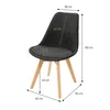 ML-Design 4er Set Esszimmerstühle mit Rückenlehne, Schwarz, Produktbild-Vorschau 6
